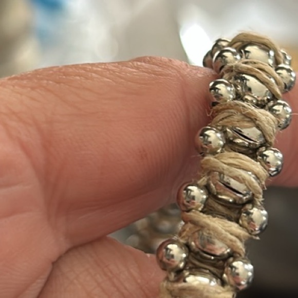 Artisan Bohemian Vintage Beaded Donut Pendant Jute Braided‎ Statement Necklace - Picture 10 of 16